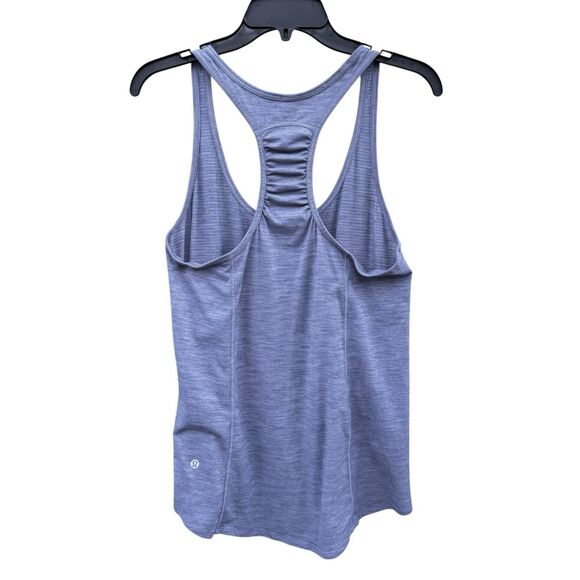 Lululemon Our Sport Racerback Tank Top No Size Heather Purple Ruched Workout Gym - Picture 3 of 7